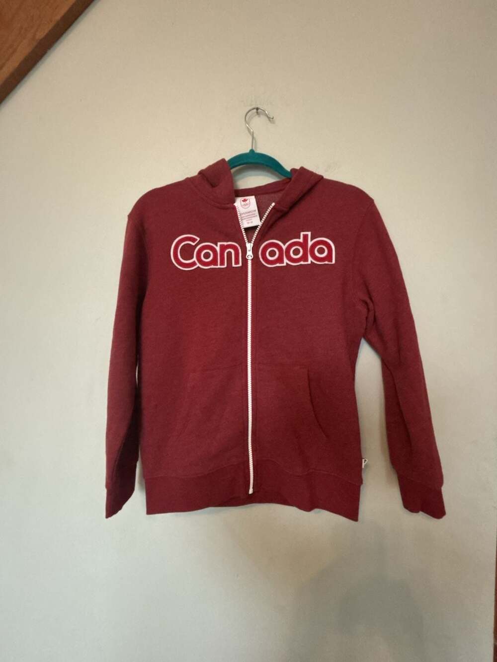 Team Canada Olympic Full-Zip Hoodie Sweatshirt Kids Size 10-12